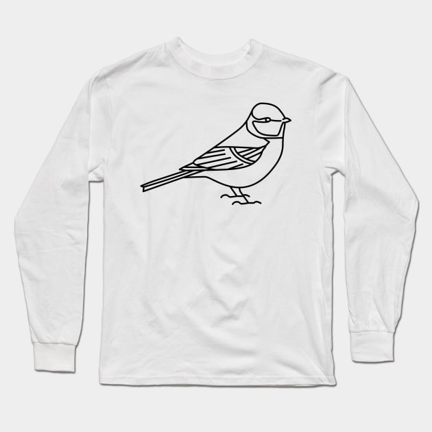 Blue Tit Long Sleeve T-Shirt by Radradrad